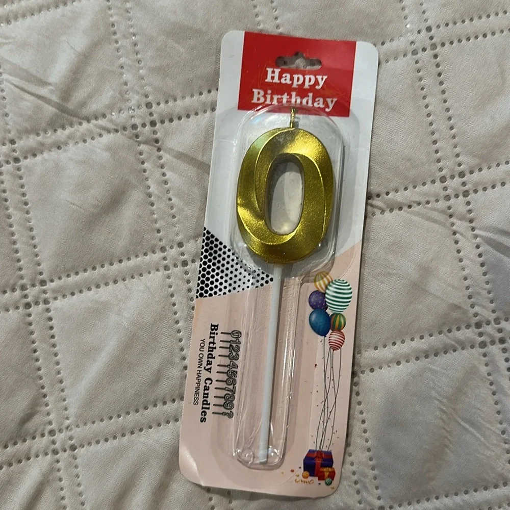 Gold Birthday Candle Set - Number 40